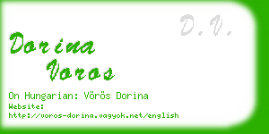 dorina voros business card