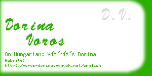 dorina voros business card